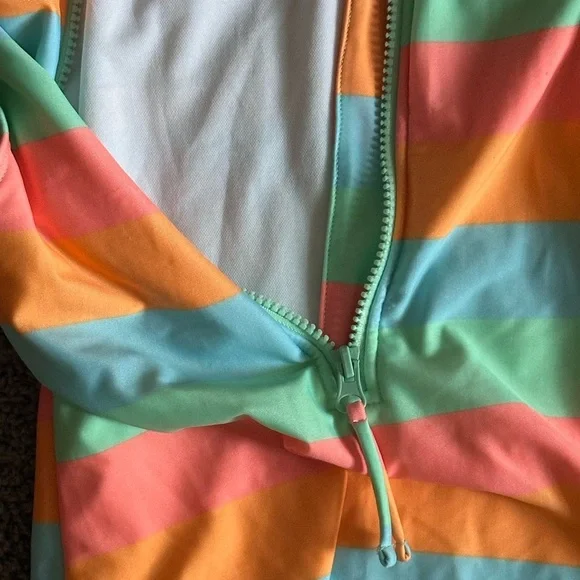 Art Class Striped Swimsuit Girls XL (14) - Picture 4 of 5